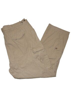 Orvis Mens Cargo Pants Size 44x31 Vintage Hunting Military Fatigue Trousers Tan